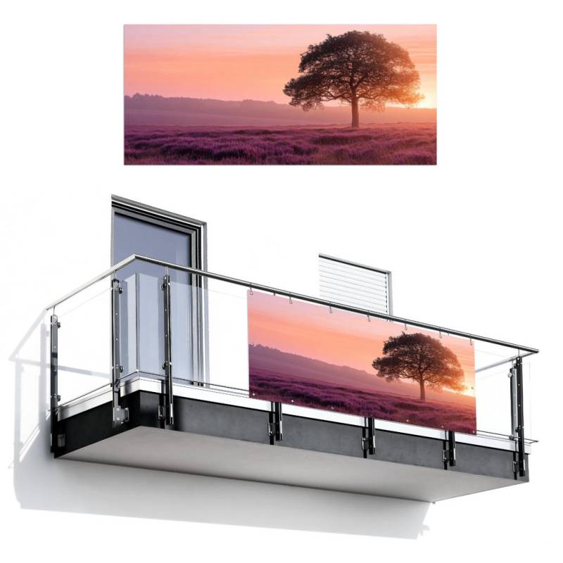 MuchoWow BALKON-SICHTSCHUTZ Flieder
