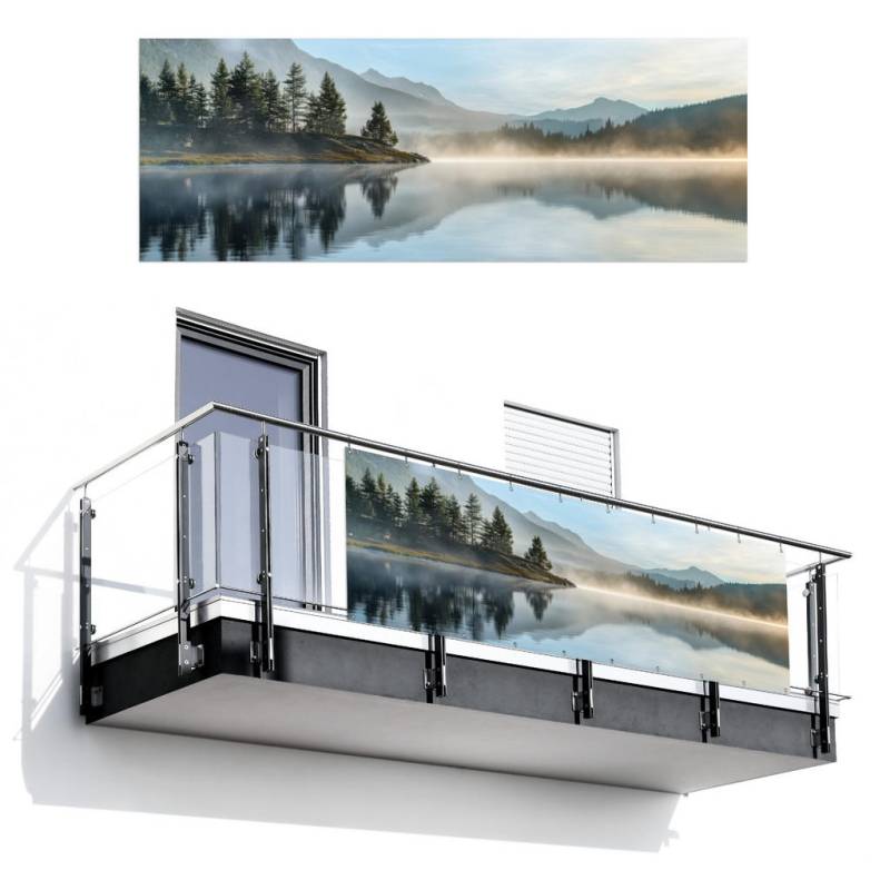 MuchoWow BALKON-SICHTSCHUTZ Hellblau