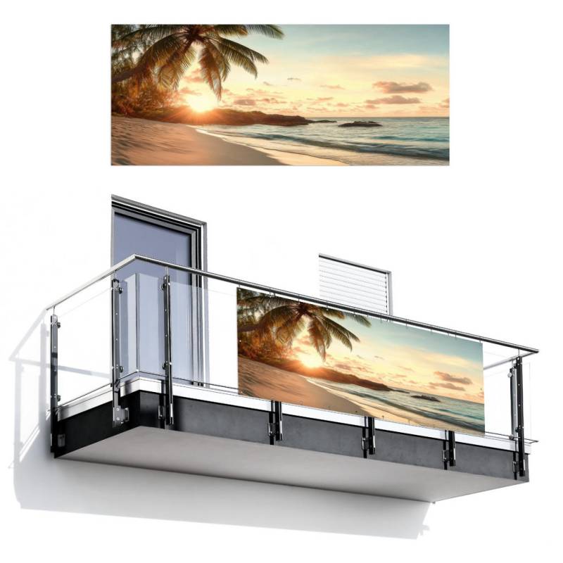 MuchoWow BALKON-SICHTSCHUTZ Samtahorn