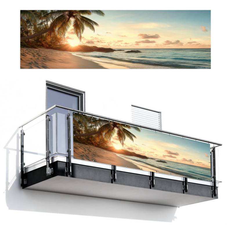 MuchoWow BALKON-SICHTSCHUTZ Samtahorn