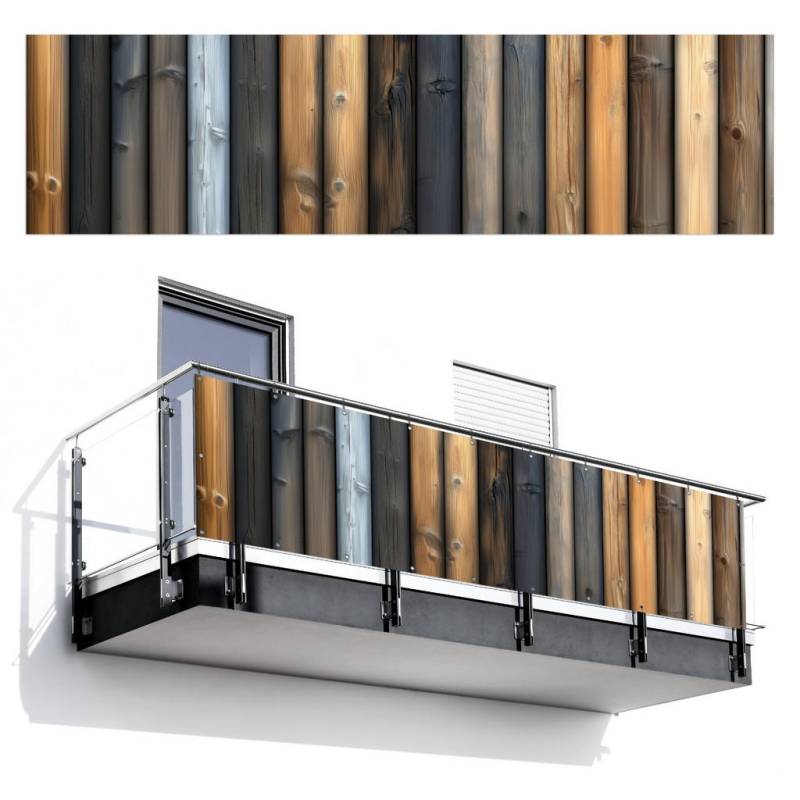 MuchoWow BALKON-SICHTSCHUTZ Teak