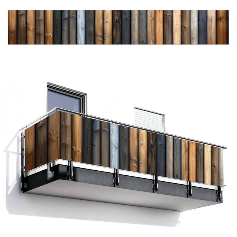 MuchoWow BALKON-SICHTSCHUTZ Teak