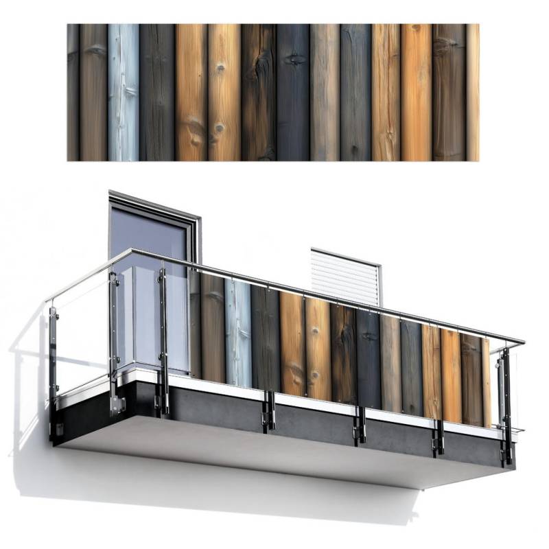 MuchoWow BALKON-SICHTSCHUTZ Teak