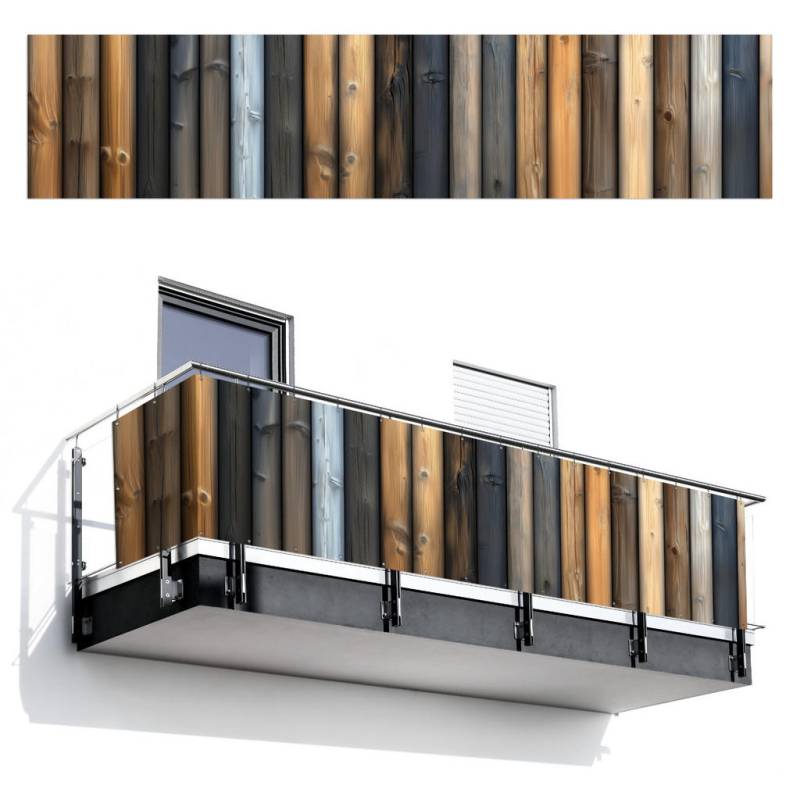 MuchoWow BALKON-SICHTSCHUTZ Teak