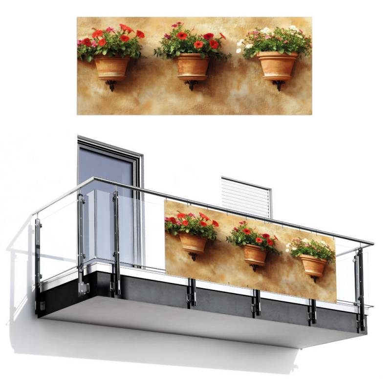 MuchoWow BALKON-SICHTSCHUTZ Terra cotta