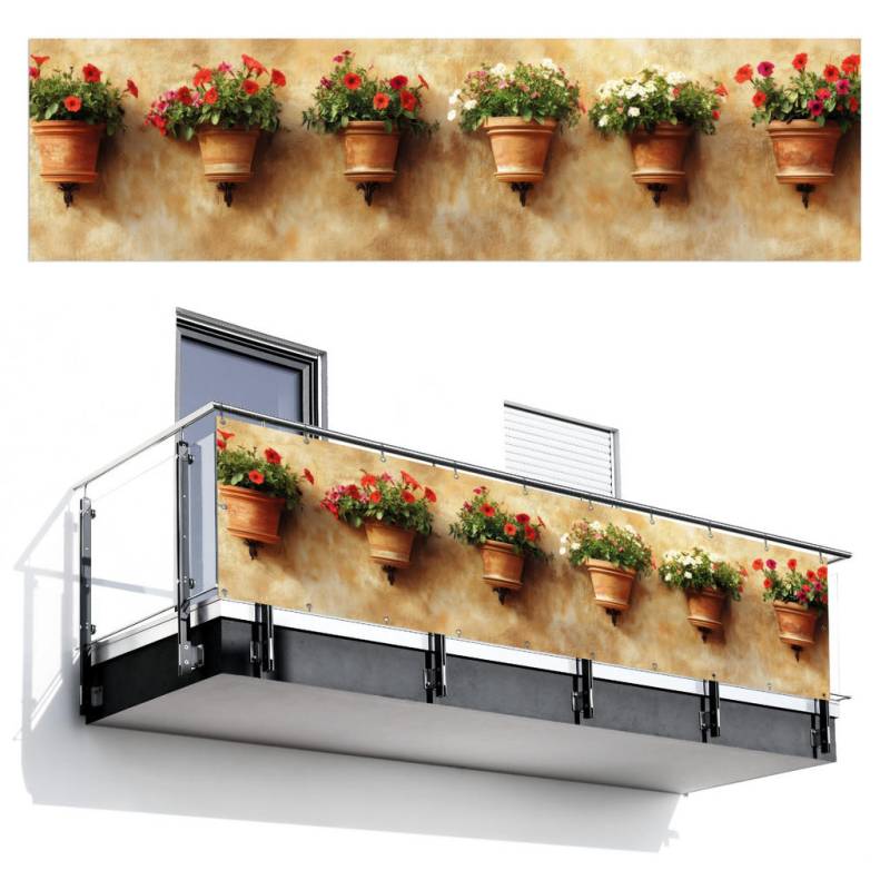 MuchoWow BALKON-SICHTSCHUTZ Terra cotta
