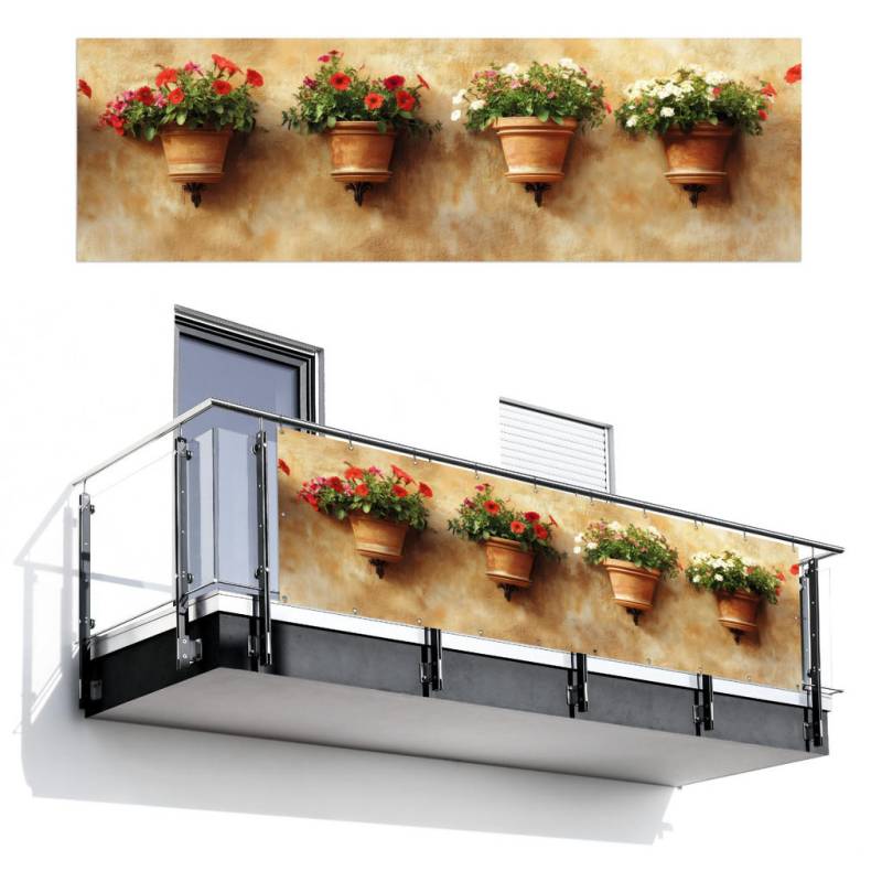 MuchoWow BALKON-SICHTSCHUTZ Terra cotta