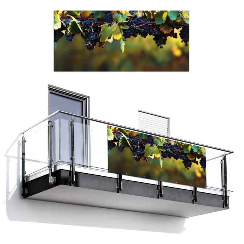 MuchoWow BALKON-SICHTSCHUTZ Weinrot