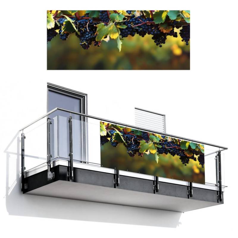 MuchoWow BALKON-SICHTSCHUTZ Weinrot