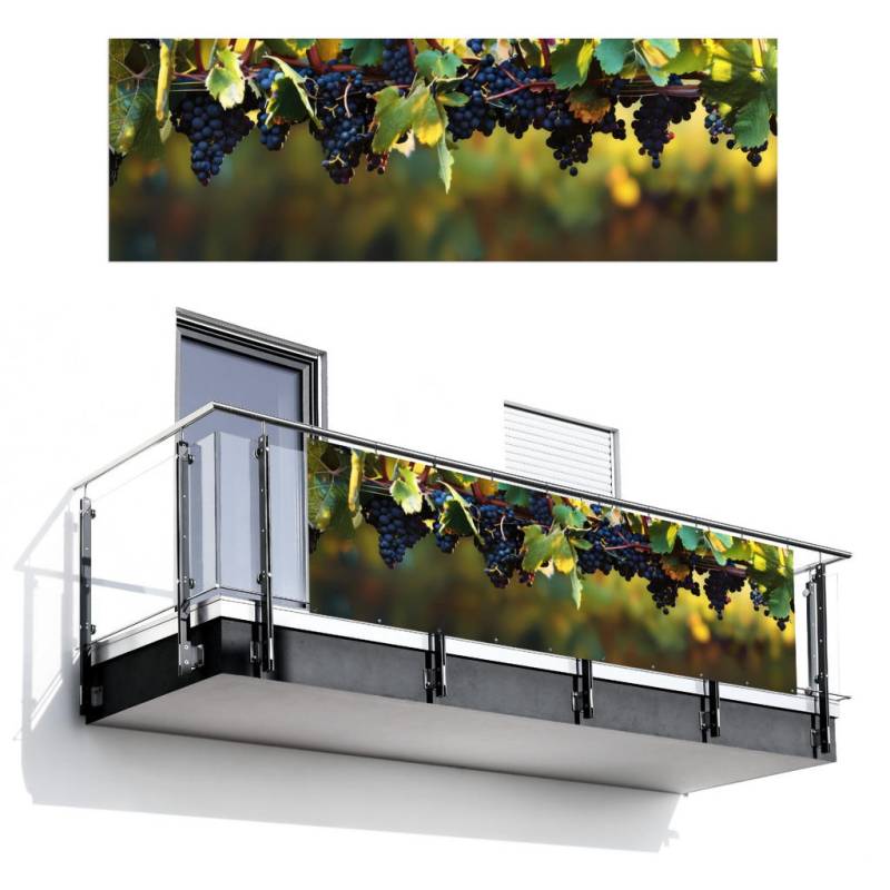 MuchoWow BALKON-SICHTSCHUTZ Weinrot