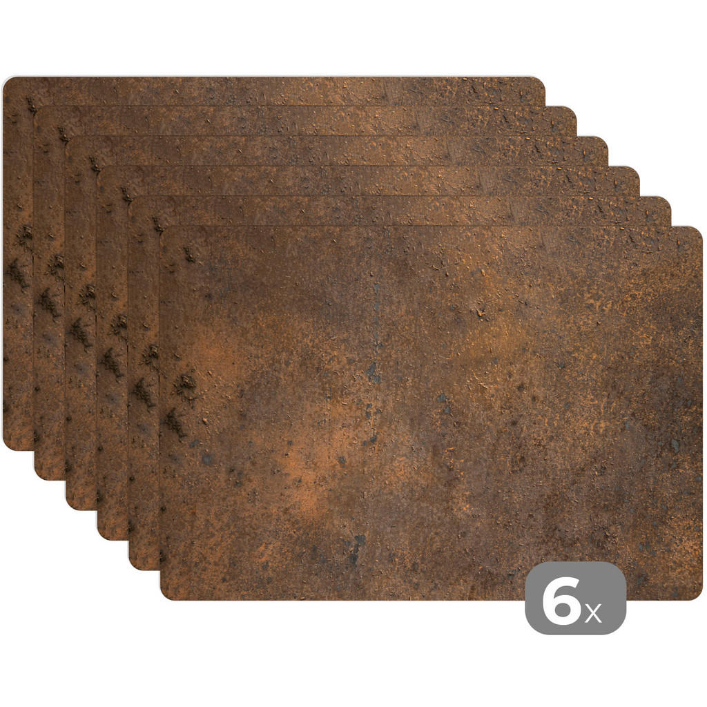 MuchoWow Platzsets, Rost, Kunststoff, Rechteckig, 45x30x0.3 cm, Wohntextilien, Tischwäsche, Tischsets von MuchoWow