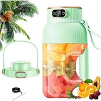 Multifunktionaler tragbarer Entsafter mit Digitalanzeige, tragbarer Smoothie-Mixer für unterwegs, per USB wiederaufladbarer tragbarer Mixer mit