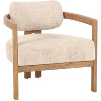 Sessel Kelly aus Stoff, Sand/Natur