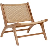 Sessel Lazy aus Teakholz, Natur