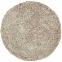 Teppich Celeste Rund aus Kunstfasern, Ø 150 cm, Taupe
