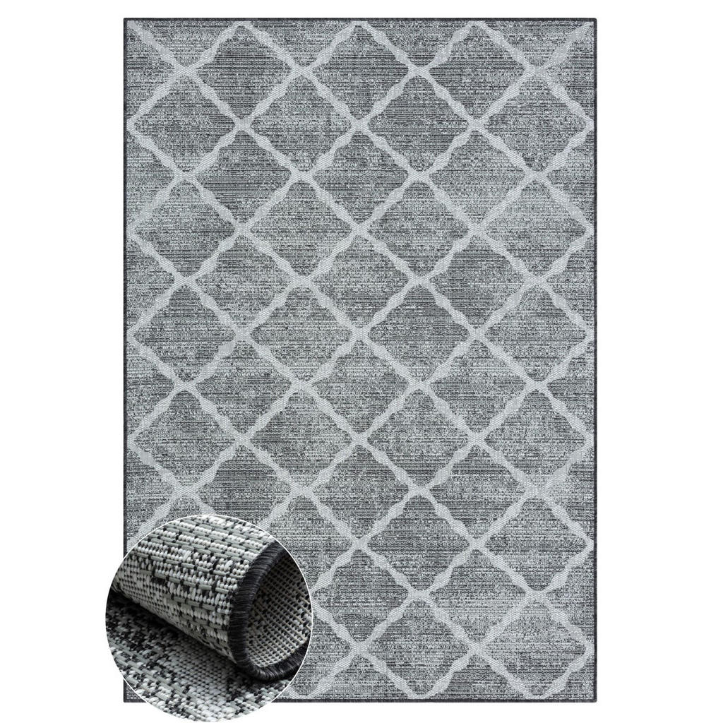 My-Rug Outdoorteppich, Anthrazit, Textil, Rechteckig, 200x300 cm, UV-beständig, pflegeleicht, wasserabweisend, für Fußbodenheizung geeignet, leicht zusammenrollbar, schmutzabweisend, Teppiche & Böden, Teppiche, Outdoorteppiche von My-Rug