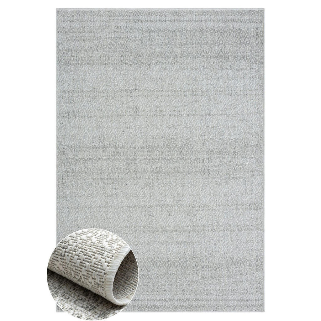 My-Rug Outdoorteppich, Hellgrau, Textil, Rechteckig, 140x200 cm, UV-beständig, pflegeleicht, wasserabweisend, für Fußbodenheizung geeignet, leicht zusammenrollbar, schmutzabweisend, Teppiche & Böden, Teppiche, Outdoorteppiche von My-Rug