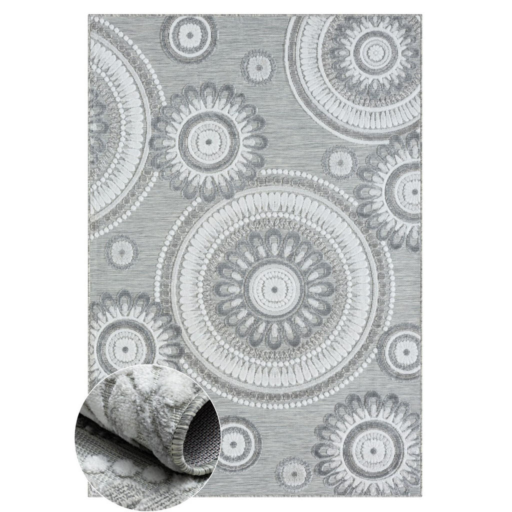 My-Rug Outdoorteppich, Hellgrau, Textil, Rechteckig, 80x150 cm, UV-beständig, pflegeleicht, wasserabweisend, für Fußbodenheizung geeignet, leicht zusammenrollbar, schmutzabweisend, Teppiche & Böden, Teppiche, Outdoorteppiche von My-Rug