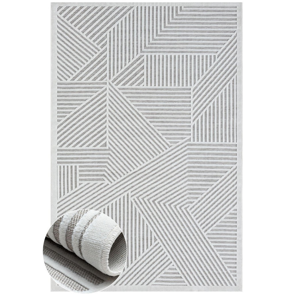 My-Rug Outdoorteppich, Hellgrau, Textil, Rechteckig, 140x200 cm, UV-beständig, pflegeleicht, wasserabweisend, für Fußbodenheizung geeignet, leicht zusammenrollbar, schmutzabweisend, Teppiche & Böden, Teppiche, Outdoorteppiche von My-Rug