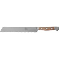 Güde Alpha Walnuss Brotmesser 21 cm - CVM-Messerstahl - Griffschalen Walnussholz von Güde