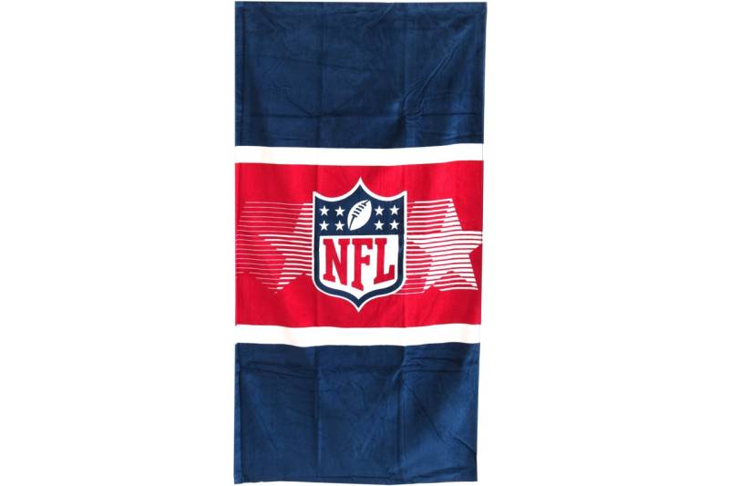 NFL Velour Badetuch 80 x 150 cm rot/blau Baumwolle Handtuch Saunatuch