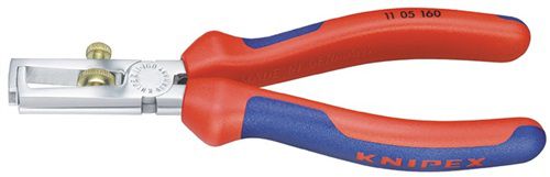 NW-KNIPEX Abisolierzange (Länge 160 mm / verchromt Mehrkomponentenhüllen) - 11 05 160 von NW-KNIPEX