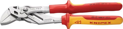 NW-KNIPEX Zangenschlüssel (Länge 250 mm Spannweite 46 mm / verchromt Mehrkomponenten-Hüllen) - 86 06 250 von NW-KNIPEX