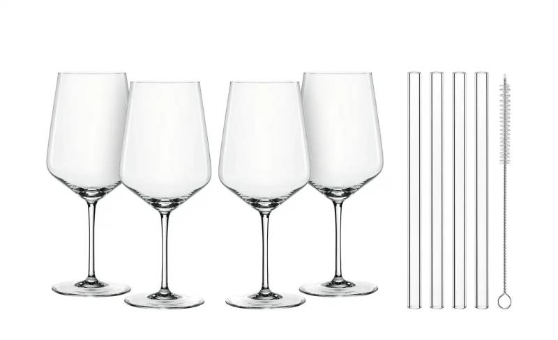 Nachtmann Cocktail- / Spritzgläser mit Glastrinkhalmen 4er Set Tastes Good  ¦ transparent/klar ¦ Glas Gläser & Karaffen > Cocktailgläser - Möbel Kraft