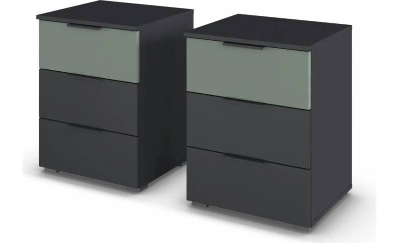 Nachttisch 2er-Set  Skyla ¦ grau ¦ Maße (cm): B: 47 H: 62 Tische > Nachttische - Höffner