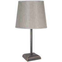 Nachttischlampe E27 Messing Stoff 35 cm in Bronze matt Beige von Ghidini Giovanni Battista