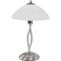 Nachttischlampe Metall Glas in Stahl Weiß E27 45 cm von Steinhauer BV (light+building)