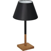 Nachttischlampe Stoff Holz Schwarz Natur Weiß 56 cm E27 Nachttischlampe Stoff Holz Schwarz Natur Weiß 56 cm E27 von Luminex