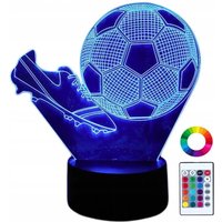 Nachttischlampe für Kinder, Fußball-Fußballschuhe, 3D-Beleuchtung + Fernbedienung Nachttischlampe für Kinder, Fußball-Fußballschuhe, 3D-Beleuchtung + Fernbedienung