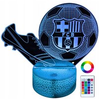 Nachttischlampe für Kinder FC Barcelona Fußball Soccer 16 LED 3D + Fernbedienung Nachttischlampe für Kinder FC Barcelona Fußball Soccer 16 LED 3D + Fernbedienung