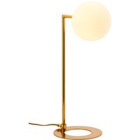 Nachttischlampe in Gold Messing Glas Kugel G9 50 cm von Zaklad Wielobranzowy Export-Import-Jupiter