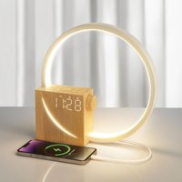 Nachttischlampe mit Wake Up Licht Wecker,Touch Control Dimmbar, Tischlampe mit 10W USB-Ladefunktion, 3 Stufige Helligkeit Nachtlicht für Schlafzimmer