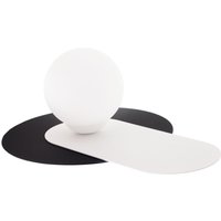 Nachttischleuchte blendarm Glas Metall E27 22 cm klein von Belis