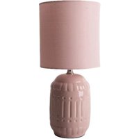 Näve Leuchten Keramik Tischleuchte NV3188332 lachs Keramik Metall Stoff B/H/T: ca. 14x30x14 cm E14 1 Brennstellen von Näve