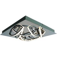 Näve Leuchten LED Deckenleuchte NV1228842 Chrom Aluminium B/H/T: ca. 41x9x41 cm null 9 Brennstellen von Näve