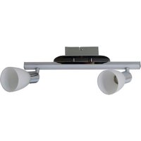 Näve Leuchten LED Deckenleuchte NV1233142 Chrom Metall Glas B/H/L: ca. 8x22x39 cm 2 Brennstellen von Näve