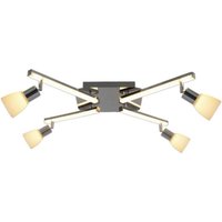 Näve Leuchten LED Deckenleuchte NV1233442 Chrom Metall Kunststoff Glas B/H/L: ca. 68x22x25 cm 4 Brennstellen von Näve