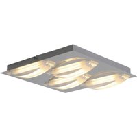 Näve Leuchten LED Deckenleuchte NV1236842 Chrom Metall Kunststoff B/H/T: ca. 30x3x30 cm null 4 Brennstellen von Näve