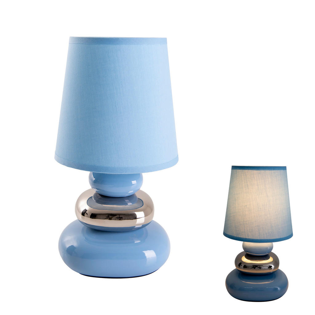 Tischleuchte blau Beistell Nachtlicht höhenverstellbar Schreibtisch Stehlampe 