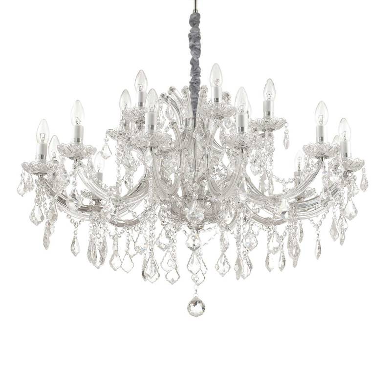 Napoleon SP18 Kristallglas Kronleuchter 18-flammig, Chrom, Ø: 96 cm