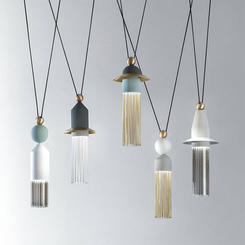 Nappe C5 Pendelleuchte, 5-flammig, Weiß matt