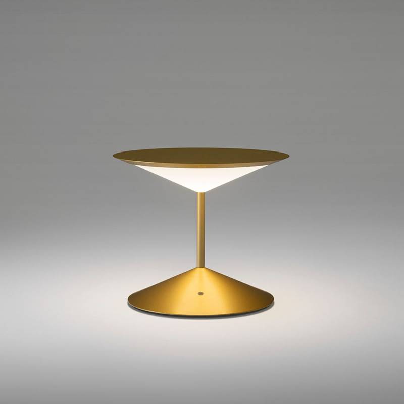 Narciso 1710-01 Mobile Akku Tischleuchte Small, Ø: 15,7 cm, Gold