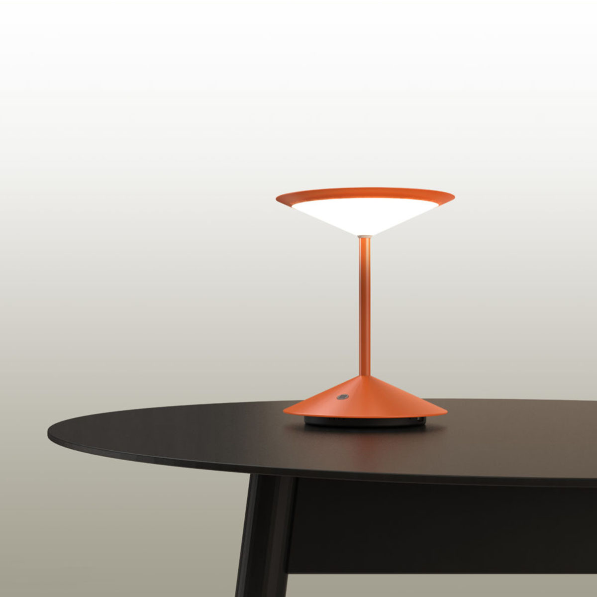 Narciso 1710-01 Mobile Akku Tischleuchte Small, Ø: 15,7 cm, Grau