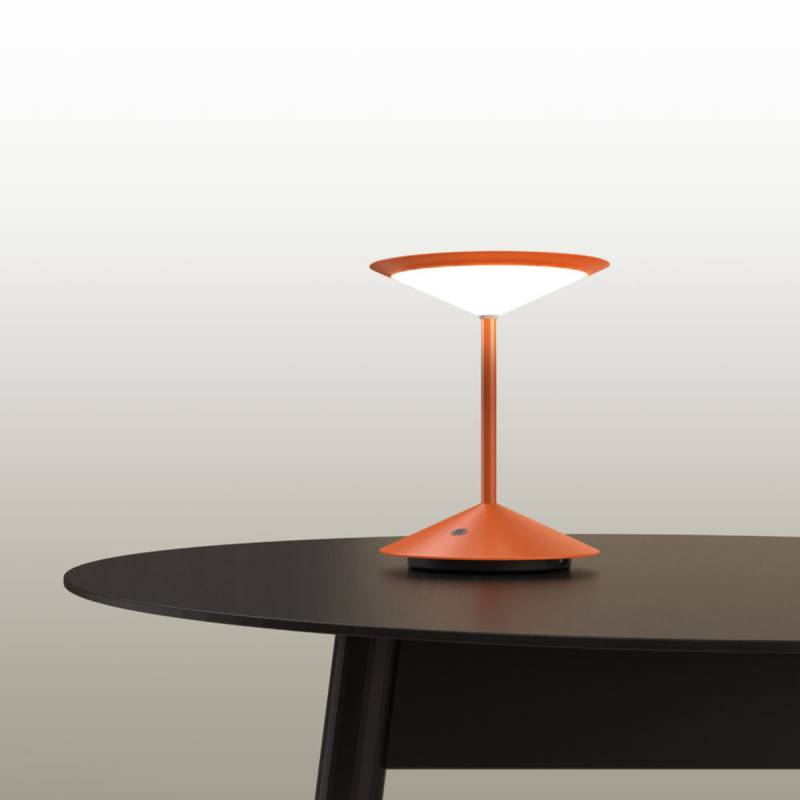 Narciso 1710-01 Mobile Akku Tischleuchte Small, Ø: 15,7 cm, Grau