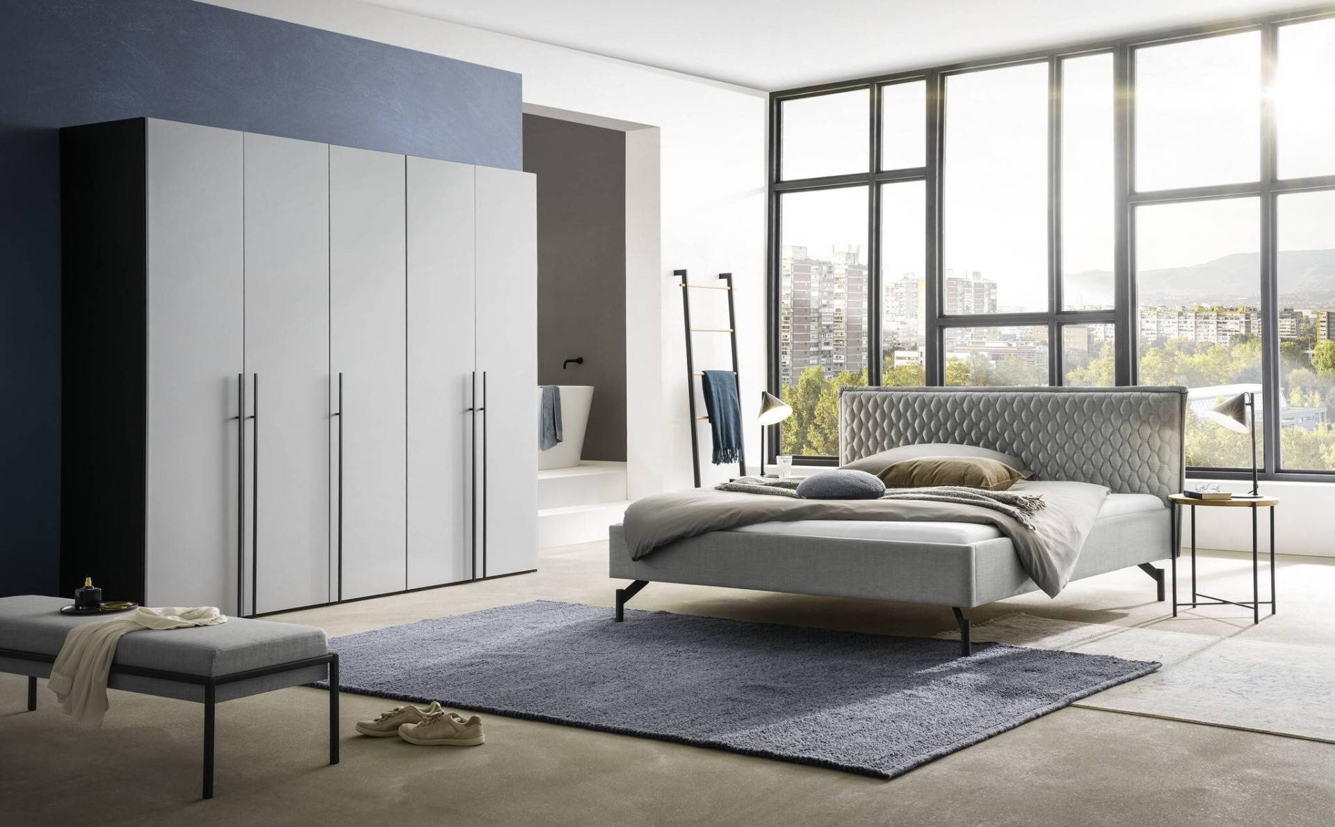 Hasena Polsterbett Nardo, Bezugsfarbe: Pepe grey, Metallfarbe: Anthracit, verschiedene Größen Hasena Polsterbett Nardo, Bezugsfarbe: Pepe grey, Metallfarbe: Anthracit, verschiedene Größen