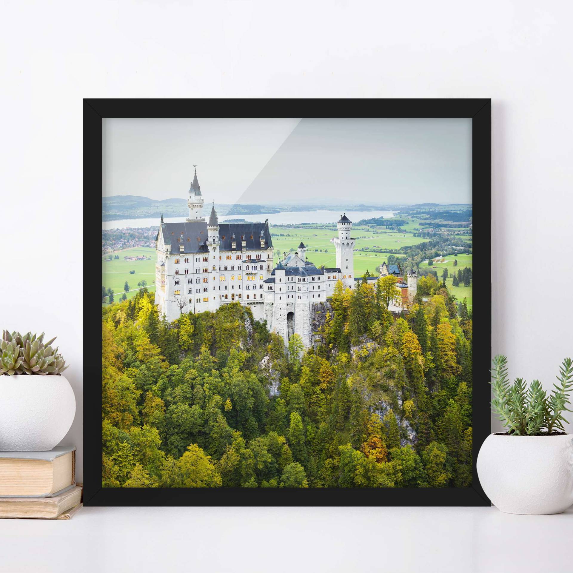 Natur & Landschaft Bild mit Rahmen Schloss Neuschwanstein Panorama
